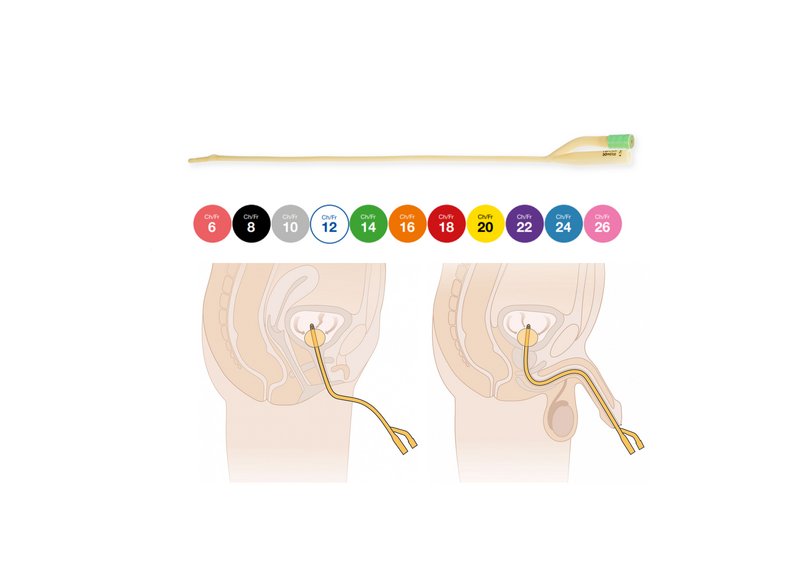 Катетер Фолея силіконовий, 2-ходовий “MEDICARE”, розмір Fr 20